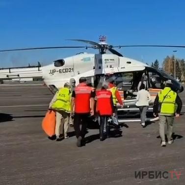 Жүкті әйел Ертіс ауданынан Павлодарға шұғыл түрде тікұшақпен жеткізілді